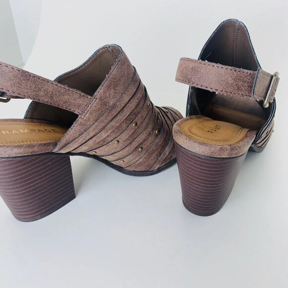 Rampage Poloma Women's Heel Sandals Vegan Block Heel Ankle Strap Brown Size 10 - Picture 9 of 9